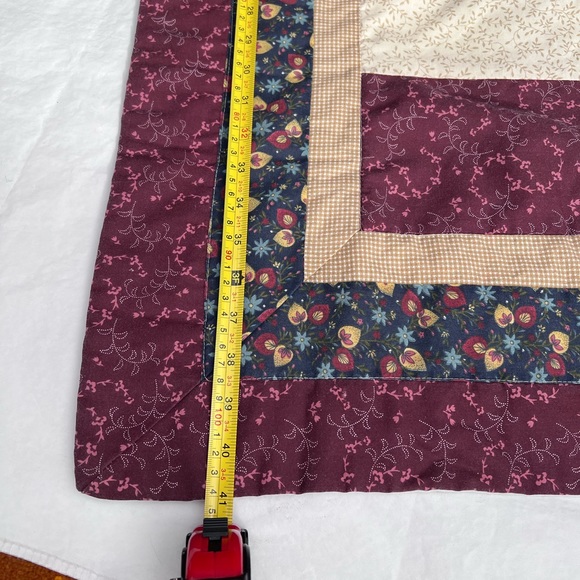 Set of Two Vintage Pillow Shams Quilted King Size Cottage Heart Patchwork - Picture 6 of 10